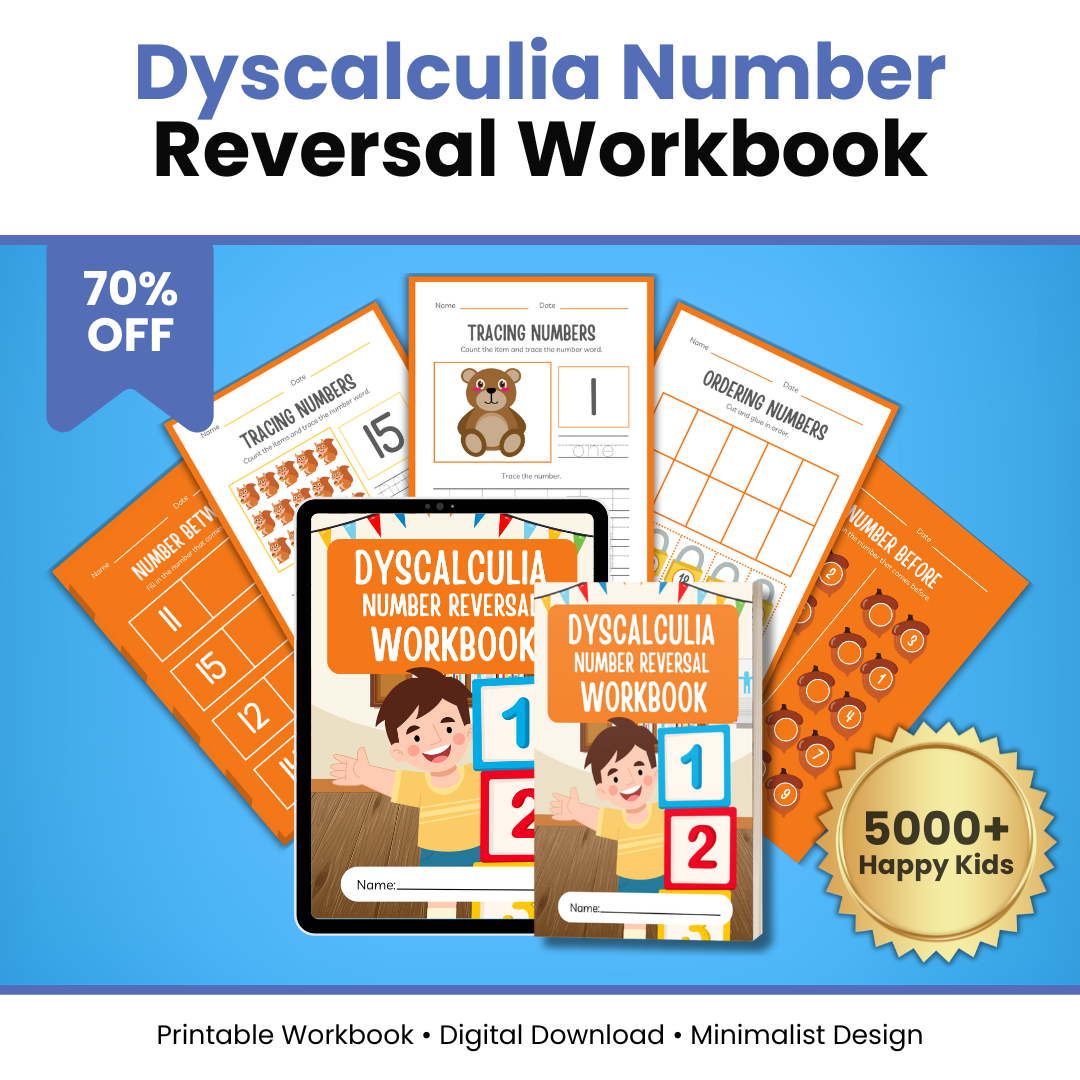 Dyscalculia Number Reversal Workbook | No More Reversed 6, 9, 2 & 5